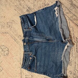 Abercrombie & Fitch Distressed Blue Jean Shorts